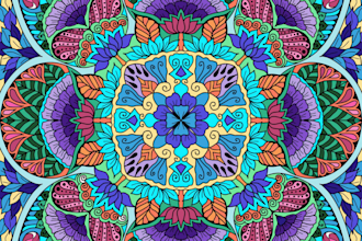 create unique mandala for coloring book
