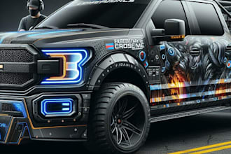 create professional car wrap, and any vehicle wrap design