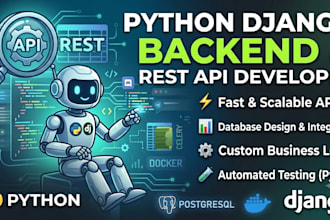 build scalable python django backend and rest api