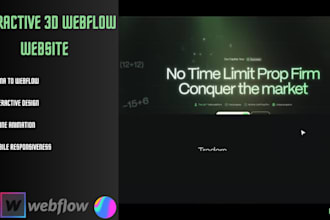 develop interactive 3d webflow website, spline animation, figma to webflow