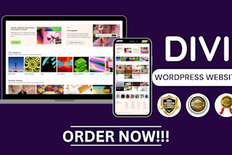 design wordpress website, landing page, business website with divi theme builder