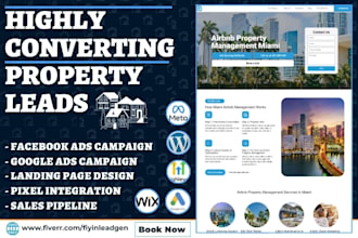 generate property management leads commercial property home buyer website funnel