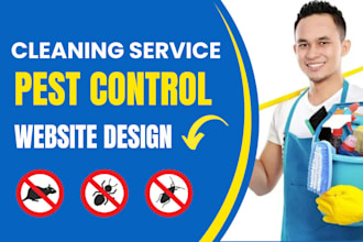 create wordpress pest control website, cleaning service website design