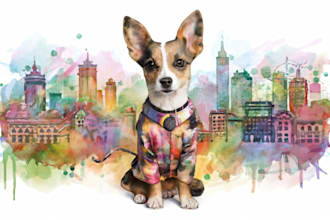 make realistic watercolor portrait of your animal pet cat dog