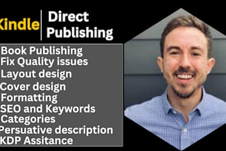 completely format, publish, promote your book on amazon and kindle KDP