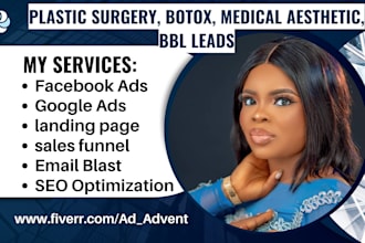 generate plastic surgery leads body contouring bbl leads botox landing page