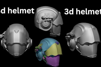 create professional 3d  helmet cosplay knight wearable mask armor