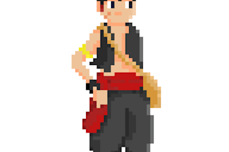 create your original character in pixel style