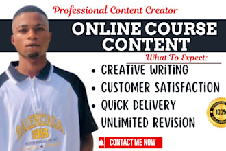 write online course content course curriculum course content ebook online course
