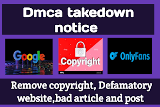 takedown leaked and infringing content from google and onlyfans by dmca