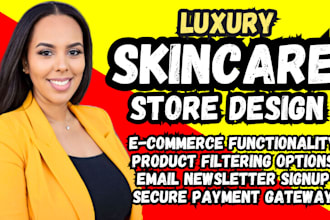 luxury skincare website skincare shopify store skincare website redesign