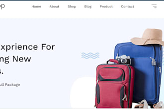design travel accessories shopify camping equipment store travel bag website