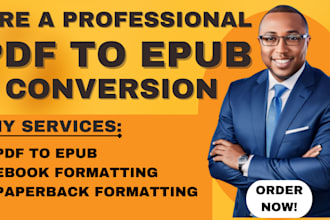 convert PDF to epub, ebook formatting, paperback formatting