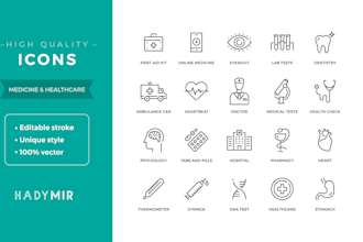 create a custom set of unique, modern, and minimalist icons
