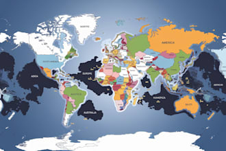 draw a vector map illustration