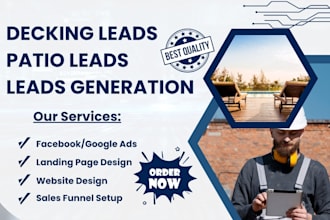 generate exclusive decking and patio leads for construction companies