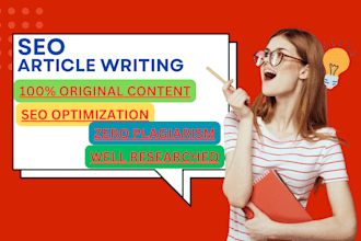 write SEO article writing blog writing and website content