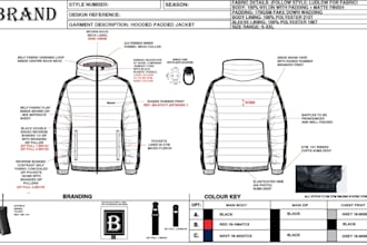 create fashion tech pack and technical flat sketch design