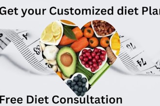 make diet plan and customized it according to your need