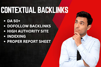 do contextual backlinks and manual link building from da 50 websites