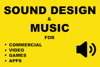 create sound design and music for your commercial