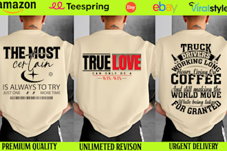 custom typography and graphic t shirt design