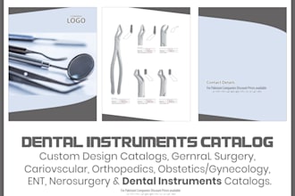 design dental instruments catalog for brand