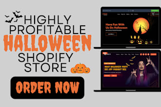 design halloween shopify store christmas store halloween dropshipping website