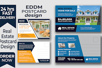 design real estate eddm professional, standard postcard within 24 hours