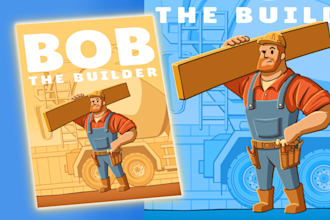 create flat illustration for your brand and advertising