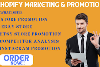 boost your shopify marketing store, shopify sales, instagram shop, ebay and esty