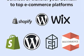 connect or transfer wordpress godaddy domain to shopify, wix, big commerce