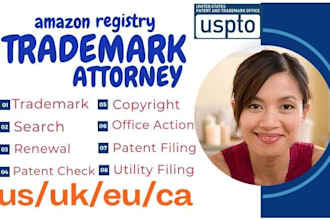 be your patent, trademark attorney, trademark registration for amazon registry