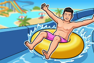 draw cartoon youtube thumbnail