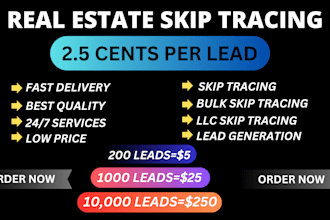 do skip tracing for real estate and llc skip tracing in bulk
