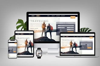 design multiple responsive screen mockup for pc,imac,iphone,ipad,macbook