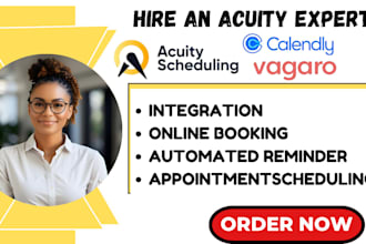 setup calendly, acuity ,simplybook me, acuity scheduling