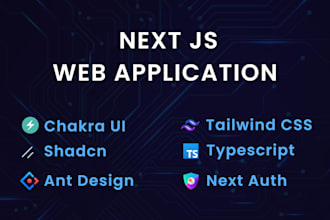 develop next js application with tailwind CSS and typescript