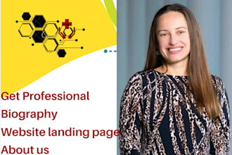 write professional biography, website landing page, about us