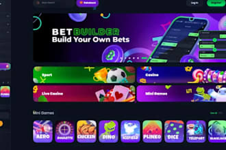 develop sport bet website, gamble site, crypto bet, slot, bet app, crash game