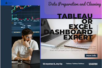 build insightful dashboard using tableau or excel