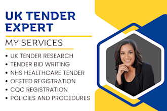 do healthcare UK tenders write proposals cqc registration policies and procedure