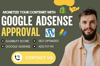 do google adsense approval for wix wordpress shopify website blog