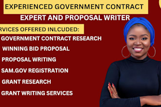 do US government contract research winning proposal grant writing sam gov