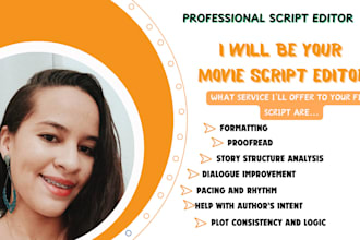 edit format and proofread your movie script, screenplay, feature film script