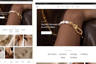 design jewelry website ring necklace earrings wrist watch fashion website