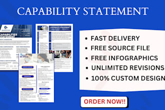 design and write government capability statement, modern capability statement