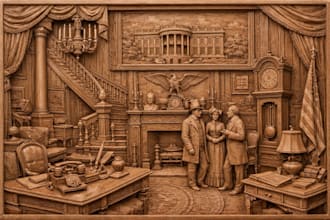 convert 2d to 3d bas relief cnc engraving wood carving cnc stl model scale model