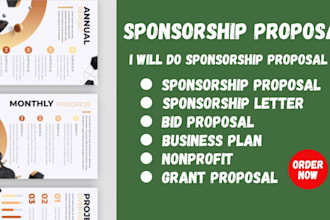 do a fundraising sponsorship proposal, business proposal, and letter