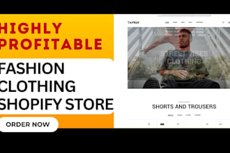 design highly profitable clothing boutique shopify store fashion clothes store